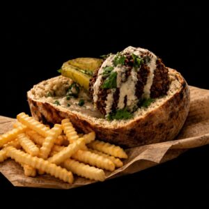 Falafel Pita with Fries